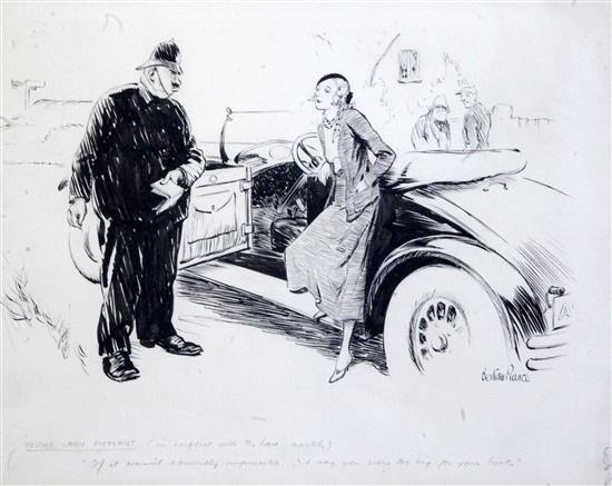 Bertram Prance (b.1899) Young lady motorist (in conflict with the law nastily) - If it wasnt absurdly impossible I would say you were